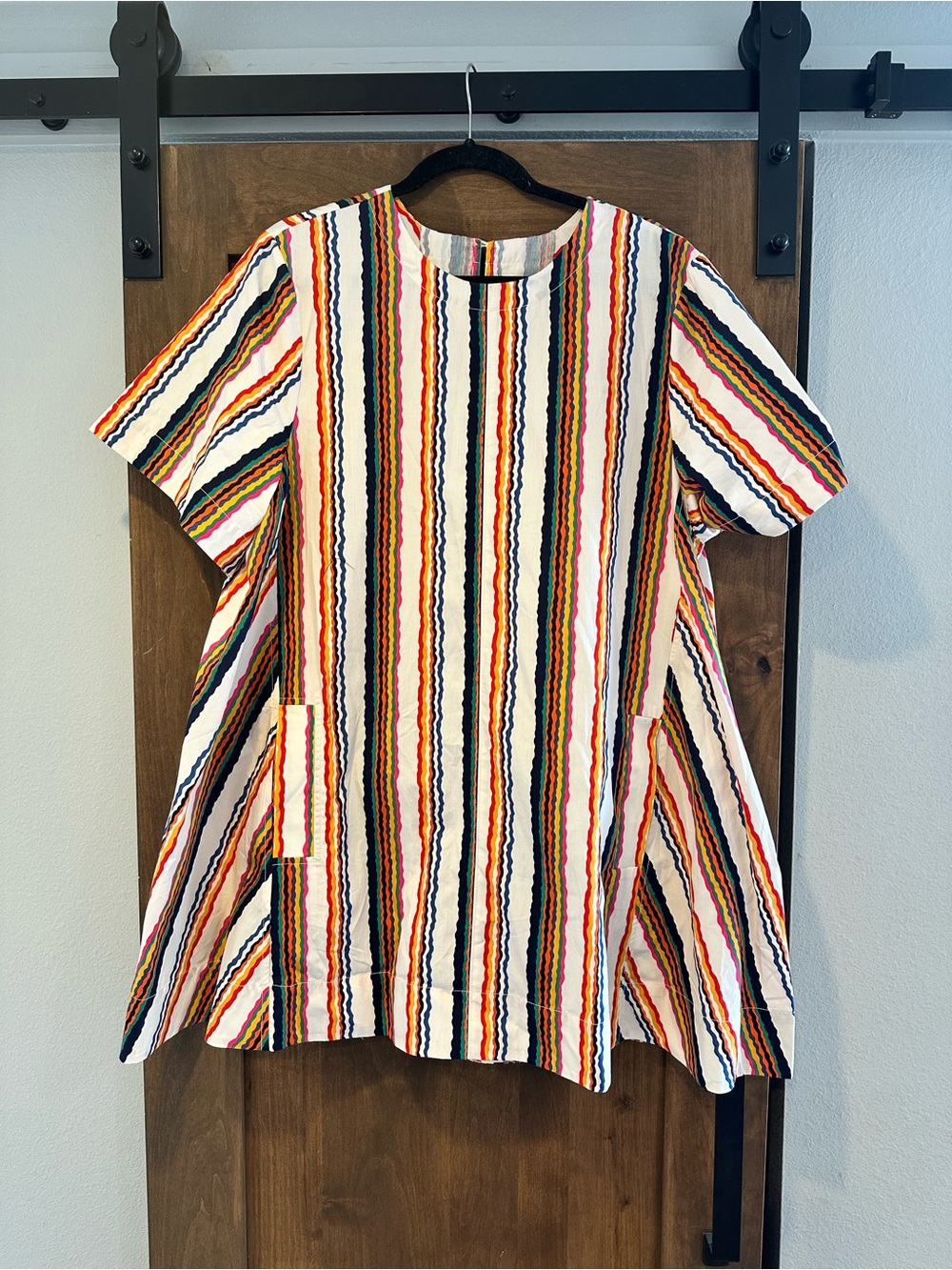 Multicolor Striped Short-Sleeve Dress by Maeve from Anthropologie